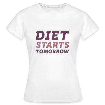 Diet Starts Tomorrow - Women's T-Shirt - white - Front - AI Model Female 172 dark (172cm)