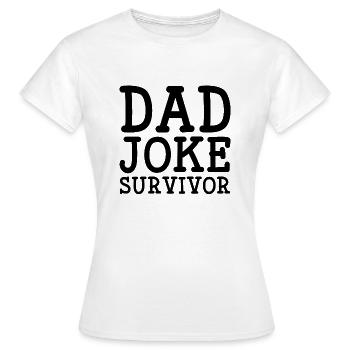 Papa Joke Survivor - T-shirt Femme - blanc - Devant - AI Model Female 172 dark (172cm)