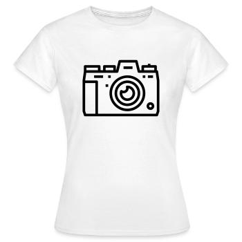 Caméra photo appareil photo numérique - T-shirt Femme - blanc - Devant - AI Model Female 172 dark (172cm)