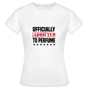 Parfüm Fragrance Perfüm Perfume Parfum Duft - T-shirt Femme - blanc - Devant - AI Model Female 172 dark (172cm)