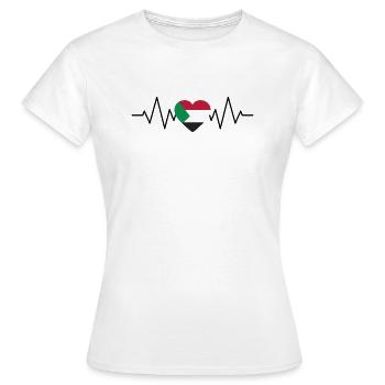 Gaza Heartbeat - Women's T-Shirt - white - Front - AI Model Female 172 dark (172cm)