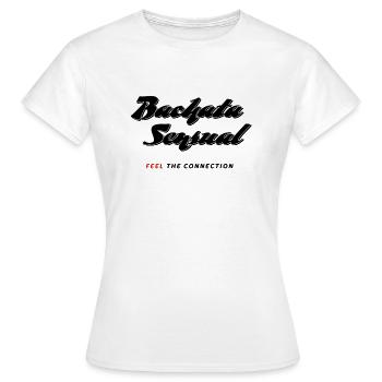 Bachata Sensual Feel the Connection black - Women's T-Shirt - white - Front - AI Model Female 172 dark (172cm)