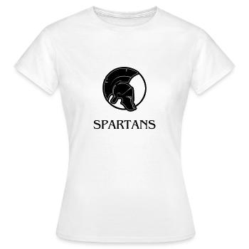 SPARTANS - Frauen T-Shirt - Weiß - Vorne - AI Model Female 172 dark (172cm)