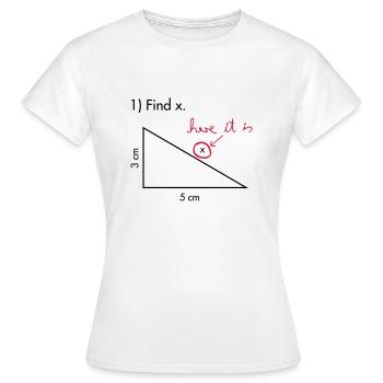 Trouver x - T-shirt Femme - blanc - Devant - AI Model Female 172 dark (172cm)