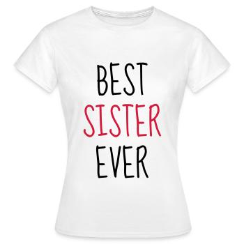 Soeur Soeurette Frère Naissance Bébé Sœur - T-shirt Femme - blanc - Devant - AI Model Female 172 dark (172cm)