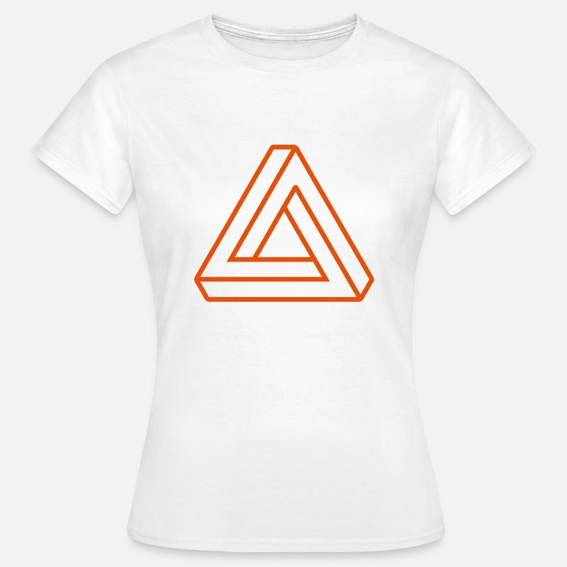 optical illusion - Escher triangle - Women's T-Shirt - white