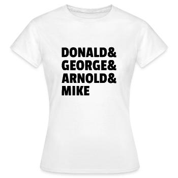Donald George Arnold Mike célèbre républicain américain - T-shirt Femme - blanc - Devant - AI Model Female 172 dark (172cm)