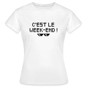 It's the weekend! - Women's T-Shirt - white - Front - AI Model Female 172 dark (172cm)