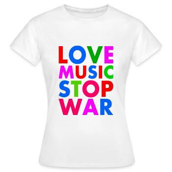 Stop war - T-shirt Femme - blanc - Devant - AI Model Female 172 dark (172cm)