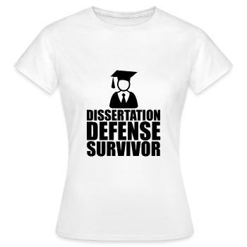 Thèse Defense Survivor - T-shirt Femme - blanc - Devant - AI Model Female 172 dark (172cm)