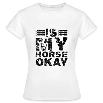 Mon cheval va-t-il bien 7 - T-shirt Femme - blanc - Devant - AI Model Female 172 dark (172cm)