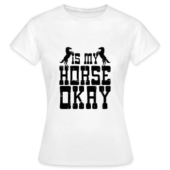 Mon cheval va-t-il bien 4 - T-shirt Femme - blanc - Devant - AI Model Female 172 dark (172cm)