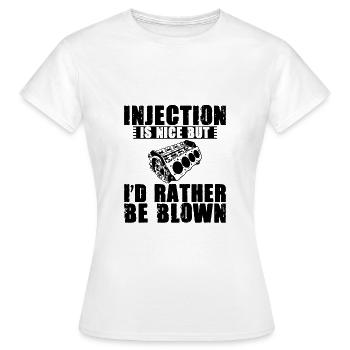 L’injection est agréable mais je préfère être soufflé 3 - T-shirt Femme - blanc - Devant - AI Model Female 172 dark (172cm)