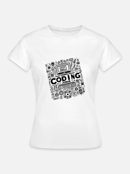 Coding Junkie 9 - Frauen T-Shirt - Weiß