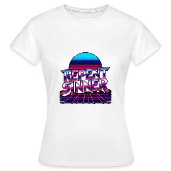 Repent Sinner 19 - Women's T-Shirt - white - Front - AI Model Female 172 dark (172cm)