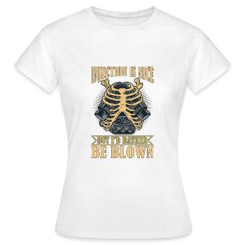 L’injection est agréable mais je préfère être soufflé 6 - T-shirt Femme - blanc - Devant - AI Model Female 172 dark (172cm)