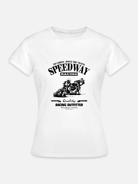 Speedway - Motorcycle Speedway - T-shirt dam - vit