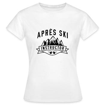 Skilehrer apres - Frauen T-Shirt - Weiß - Vorne - AI Model Female 172 dark (172cm)