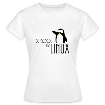 être cool utilisation linux - T-shirt Femme - blanc - Devant - AI Model Female 172 dark (172cm)
