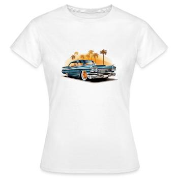 Palmiers Lowrider - T-shirt Femme - blanc - Devant - AI Model Female 172 dark (172cm)