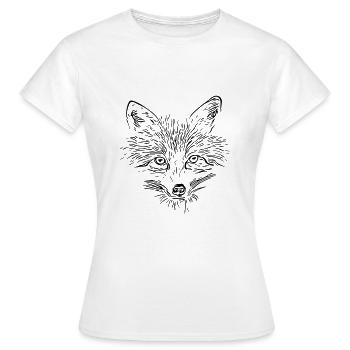 Visage de renard - Visage de renard - T-shirt Femme - blanc - Devant - AI Model Female 172 dark (172cm)
