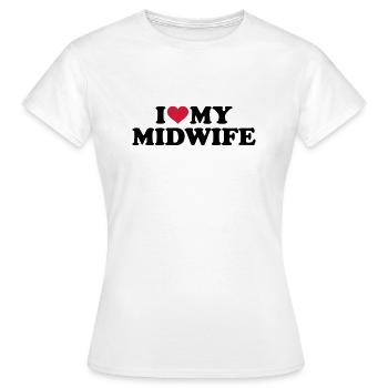 Sage-femme - T-shirt Femme - blanc - Devant - AI Model Female 172 dark (172cm)