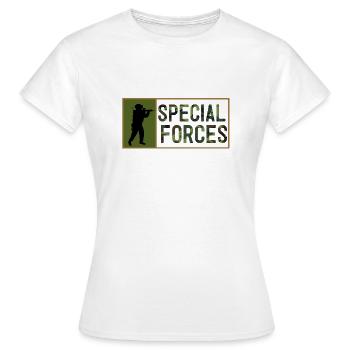 Special Forces Militär Spezialeinheit Polizei - Frauen T-Shirt - Weiß - Vorne - AI Model Female 172 dark (172cm)