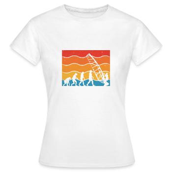 Further development of the white windsurfer - Women's T-Shirt - white - Front - AI Model Female 172 dark (172cm)