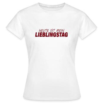 LIEBLINGSTAG - Frauen T-Shirt - Weiß - Vorne - AI Model Female 172 dark (172cm)