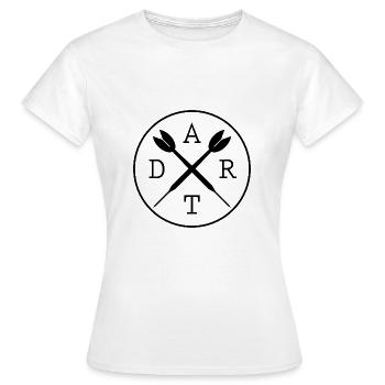Dart Darts Dartpfeil Dartboard - Frauen T-Shirt - Weiß - Vorne - AI Model Female 172 dark (172cm)