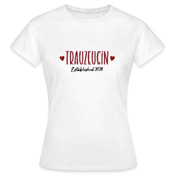 Trauzeugin Fragen 2024 Freundin Feiern Team Braut - Frauen T-Shirt - Weiß - Vorne - AI Model Female 172 dark (172cm)