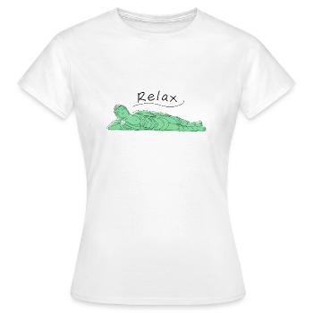 Entspannung - Frauen T-Shirt - Weiß - Vorne - AI Model Female 172 dark (172cm)