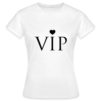 VIP heart - Women's T-Shirt - white - Front - AI Model Female 172 dark (172cm)