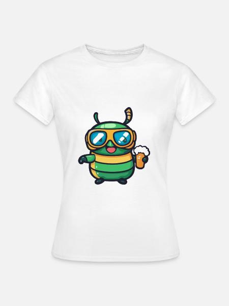 Wurm Ski Bier - Frauen T-Shirt - Weiß