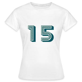 15 - Women's T-Shirt - white - Front - AI Model Female 172 dark (172cm)