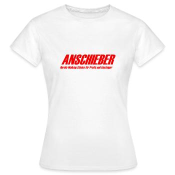 ANSCHIEBER Stöcke - Frauen T-Shirt - Weiß - Vorne - AI Model Female 172 dark (172cm)