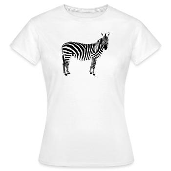 Zebra Black Stripes - Women's T-Shirt - white - Front - AI Model Female 172 dark (172cm)