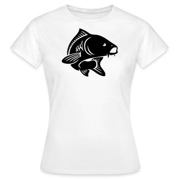 fische fischen fischer - Frauen T-Shirt - Weiß - Vorne - AI Model Female 172 dark (172cm)