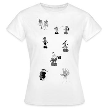 Lustiges Obst und Gemüse - Frauen T-Shirt - Weiß - Vorne - AI Model Female 172 dark (172cm)
