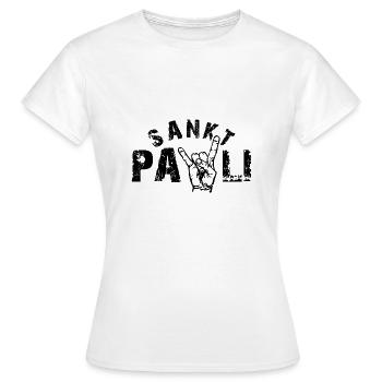 Sankt Pauli Hambourg - St. Pauli Reeperbahn Kiez - T-shirt Femme - blanc - Devant - AI Model Female 172 dark (172cm)