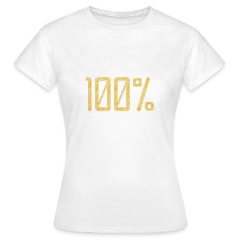100% - T-shirt Femme - blanc - Devant - AI Model Female 172 dark (172cm)