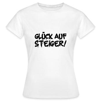 Glück auf Steiger - Frauen T-Shirt - Weiß - Vorne - AI Model Female 172 dark (172cm)