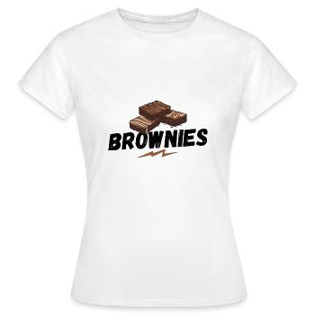 Brownies, Cuisson, Plaque de gâteau, Éventail de brownies - T-shirt Femme - blanc - Devant - AI Model Female 172 dark (172cm)
