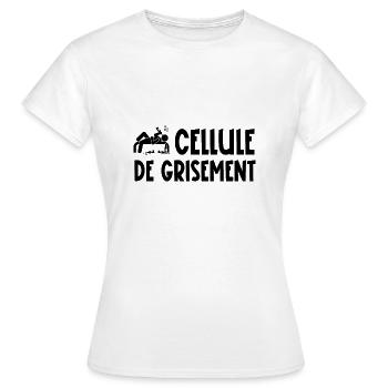 cellule de grisement - T-shirt Femme - blanc - Devant - AI Model Female 172 dark (172cm)