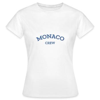 Monaco Crew - Monte Carlo - Mittelmeer - Frauen T-Shirt - Weiß - Vorne - AI Model Female 172 dark (172cm)