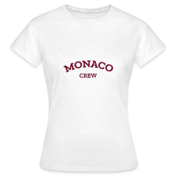 Monaco Crew - Monte Carlo - Mer Méditerranée - T-shirt Femme - blanc - Devant - AI Model Female 172 dark (172cm)