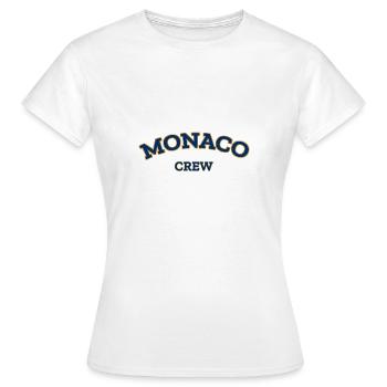 Monaco Crew - Monte Carlo - Mer Méditerranée - T-shirt Femme - blanc - Devant - AI Model Female 172 dark (172cm)