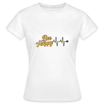 Cœur d’abeille - T-shirt Femme - blanc - Devant - AI Model Female 172 dark (172cm)