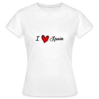 J’aime l’Espagne - Espagne - Espagne - Espagne - LIebe - T-shirt Femme - blanc - Devant - AI Model Female 172 dark (172cm)