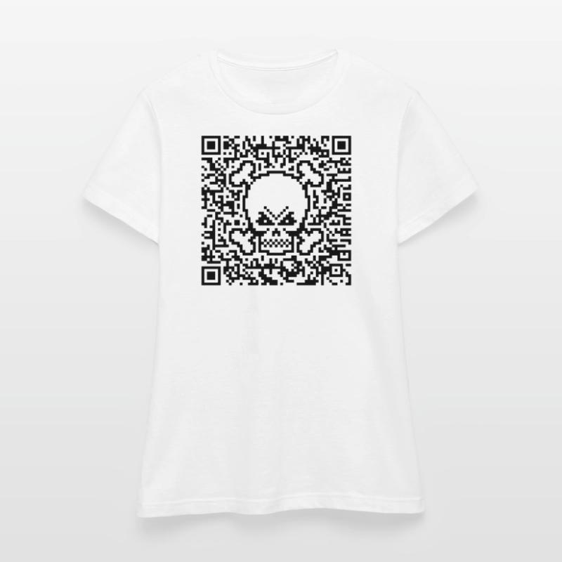 Skull / Skull (Quick Response Code / P) Women's T-Shirt
